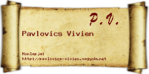 Pavlovics Vivien névjegykártya