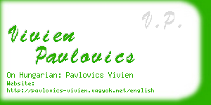 vivien pavlovics business card